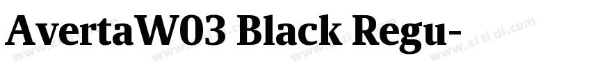 AvertaW03 Black Regu字体转换